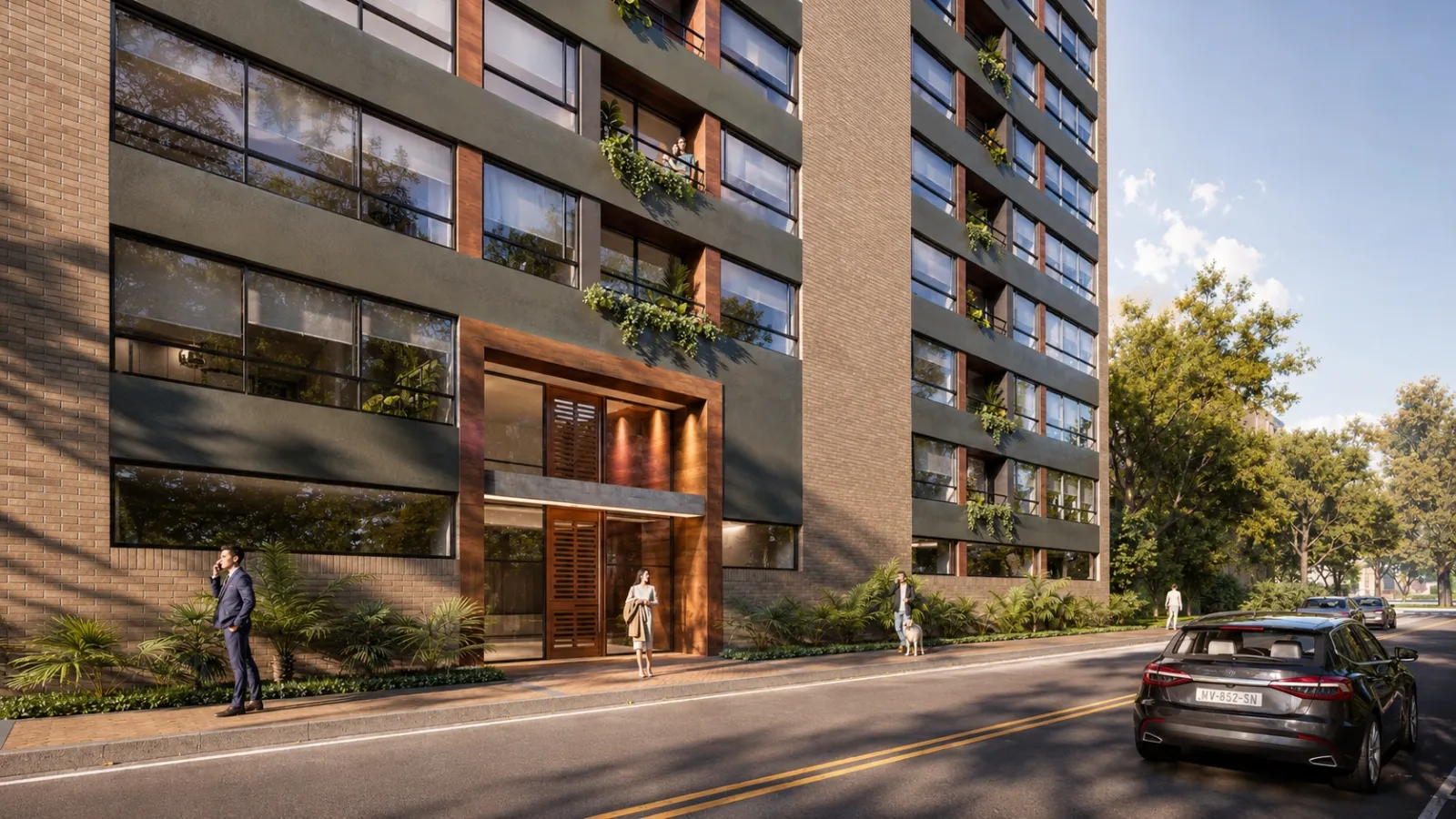 Facahda de AUSTRAL Apartamentos en el norte de Bogotá de 1 2 y 3 alcobas