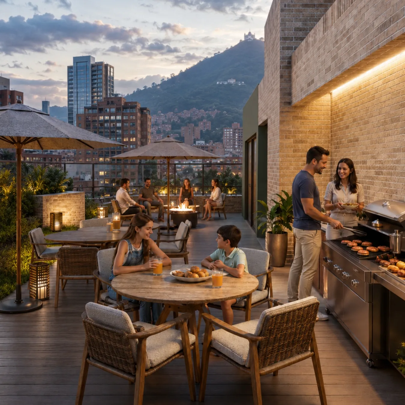 Terraza de AUSTRAL Apartamentos en el norte de Bogotá de 1 2 y 3 alcobas