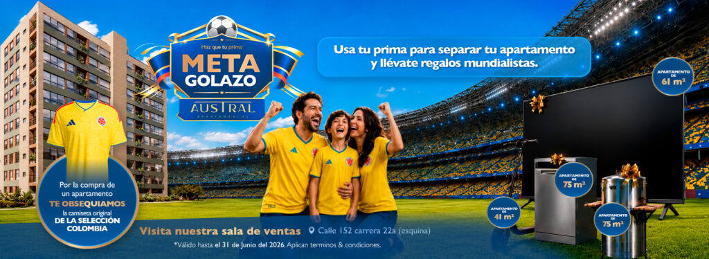 Promoción de apartamentos en preventa norte de Bogotá — AUSTRAL Apartamentos Calle 152